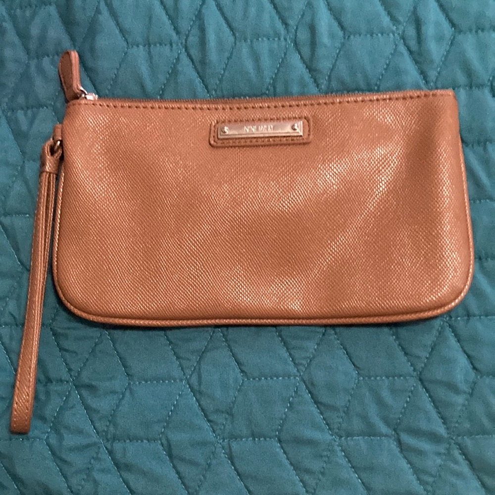 Nine West Tan Wristlet Clutch